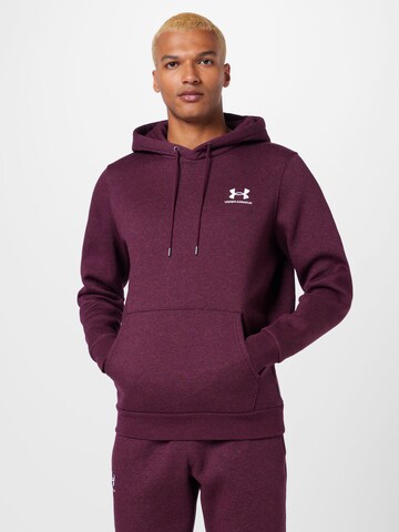 UNDER ARMOUR Urheilullinen collegepaita 'Essential' värissä punainen: edessä