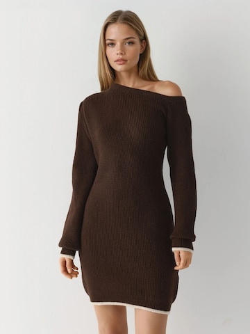 Abito in maglia di My fashion in marrone: frontale