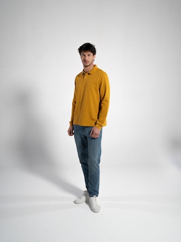 GORG Shirt 'Herren Langarm Poloshirt aus 100% Bio-Baumwolle' in Geel