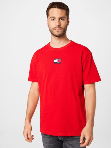 T-Shirt Tommy Jeans en rouge : devant