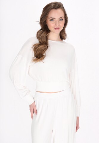 Camicia da donna di DreiMaster Maritim in bianco: frontale