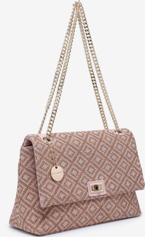 Borsa a spalla 'Borsa a Spalla Donna Amelia Plus - Jacquard Geometrico Poliestere' di Kassandra in rosa: frontale