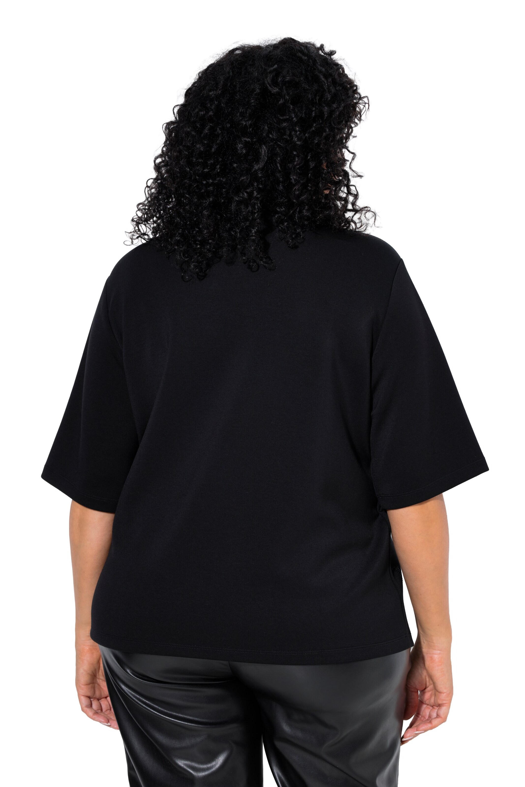 Ulla Popken Sweatshirt in Schwarz