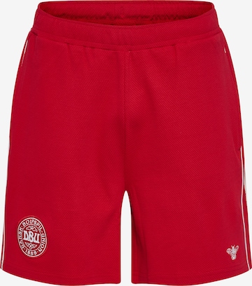 Hummel Regular Sportshorts 'DBU 26' in Rot: Vorderseite