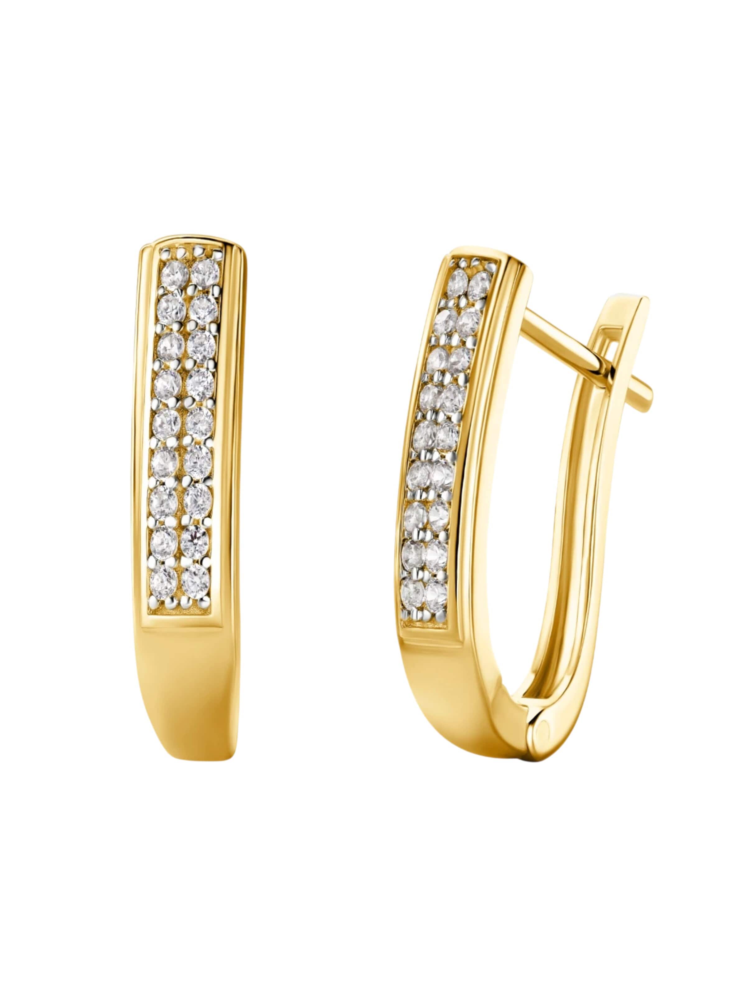 Orecchini 'Ohrringe aus 585 Gelbgold' di DIAMANT LETERNEL in giallo: frontale