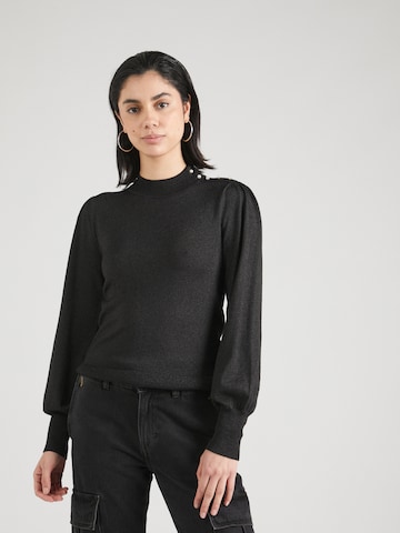 Pull-over 'SARA' PULZ Jeans en noir : devant