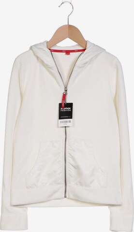 ESPRIT Sweatshirt & Zip-Up Hoodie in M in White: front