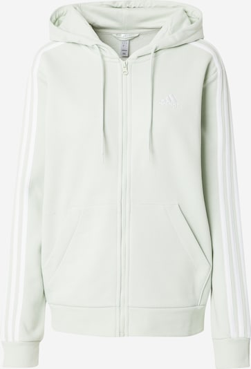ADIDAS SPORTSWEAR Sports sweat jacket 'Essentials' in Pastel green / White, Item view