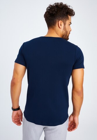 Leif Nelson T-Shirt Rundhals in Blau