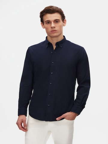 D’S Damat Regular fit Overhemd in Blauw