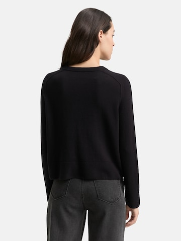 TOM TAILOR Knit cardigan in Black