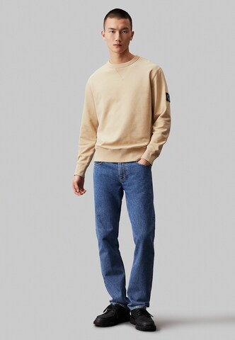 Calvin Klein Jeans Sweatshirt in Beige