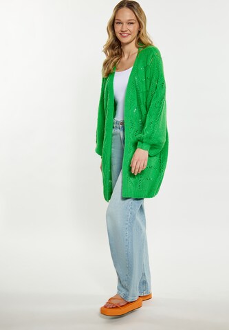 MYMO Knit Cardigan in Green