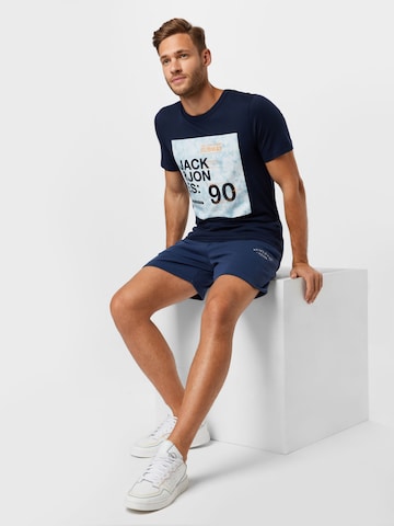 JACK & JONES Тениска в синьо