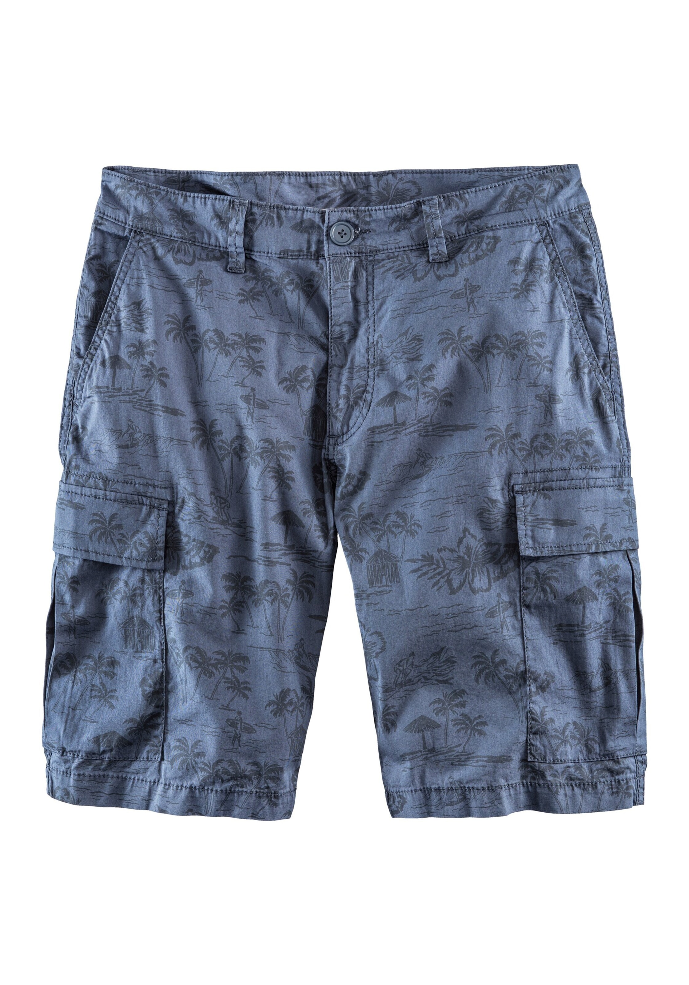 JOHN DEVIN Regular Cargo Pants in Blue: front
