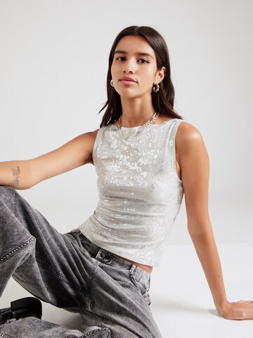 WEEKDAY Top 'Annie' in Grau: Vorderseite