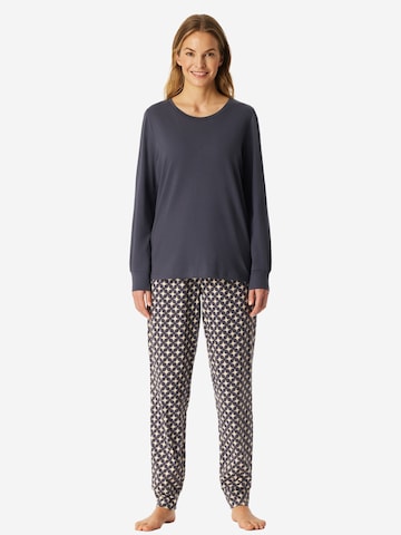 SCHIESSER Pyjama 'Comfort Essentials'‌‌‌‌‌‌‌‌ in Grau: Vorderseite