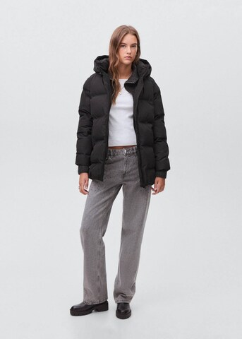 MANGO TEEN Winter Jacket 'Light' in Black