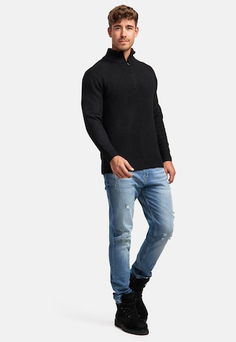 INDICODE JEANS Trui 'Lokant' in Zwart