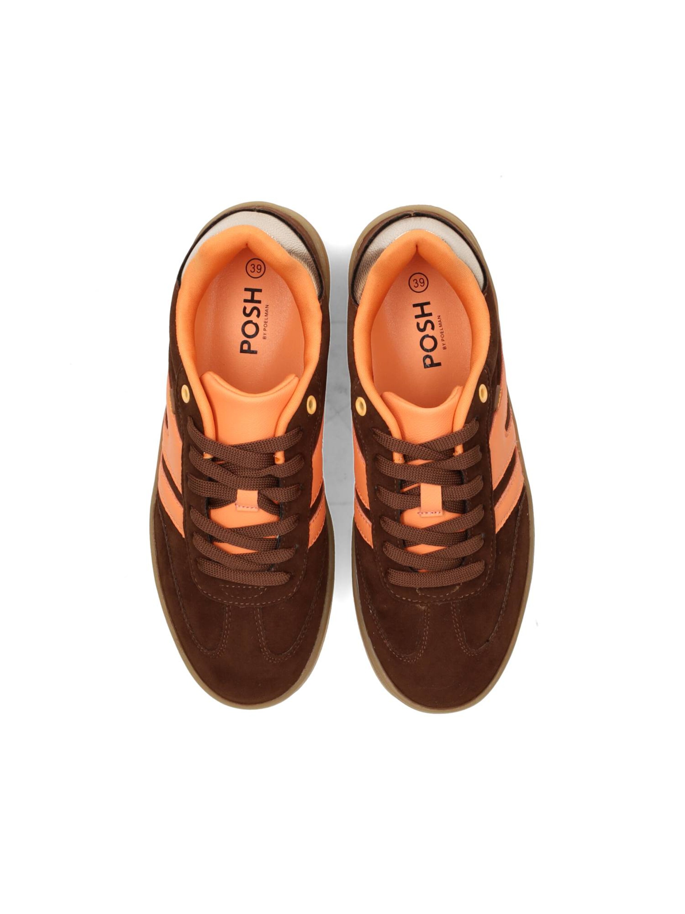 Baskets basses POSH by Poelman en marron