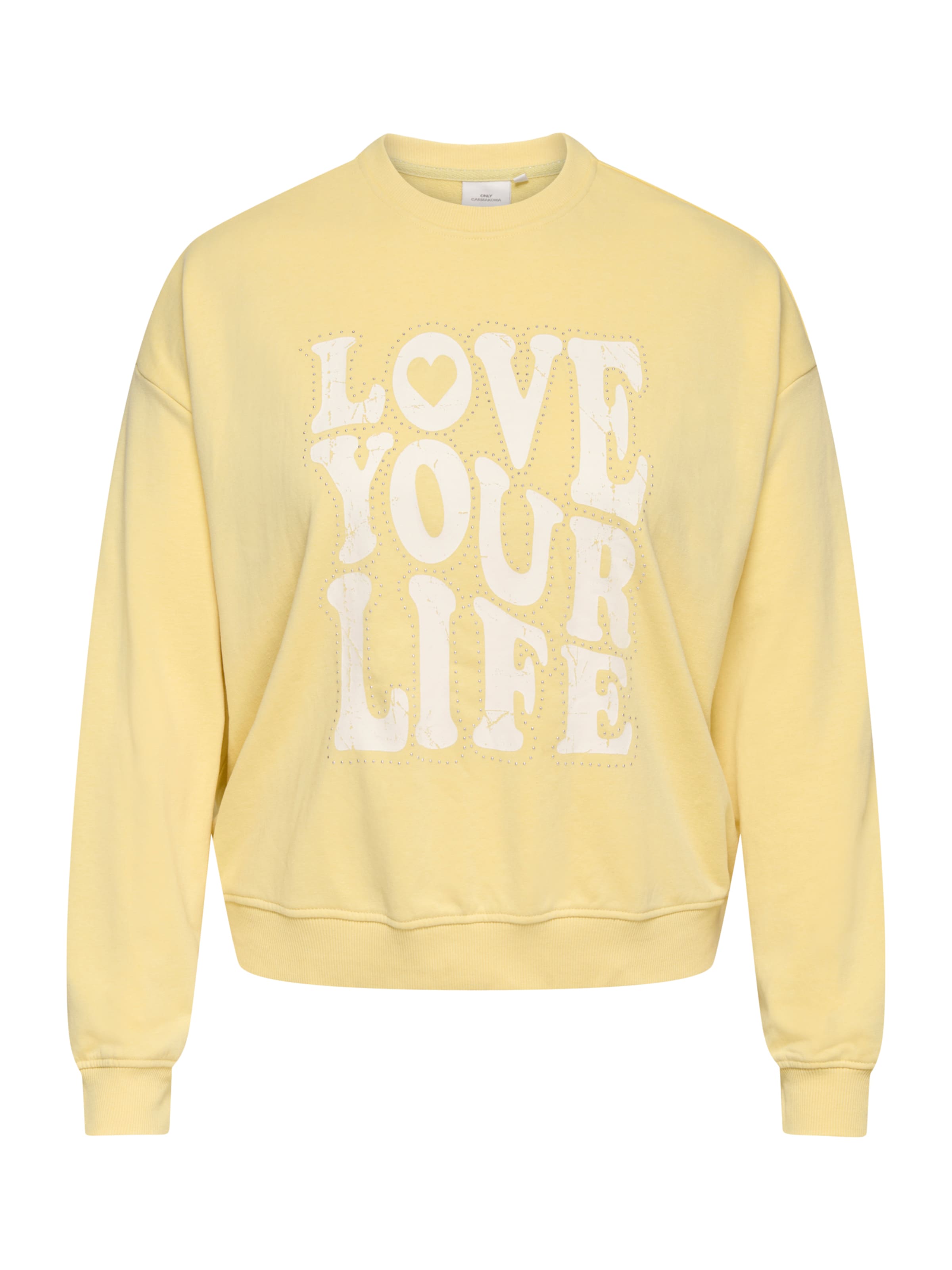 Sweat-shirt 'CARSandy' ONLY Carmakoma en jaune : devant