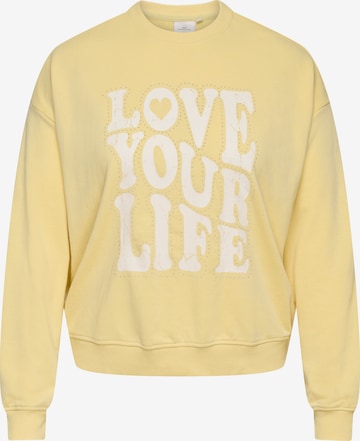 ONLY Carmakoma Collegepaita 'CARSandy' värissä keltainen: etupuoli