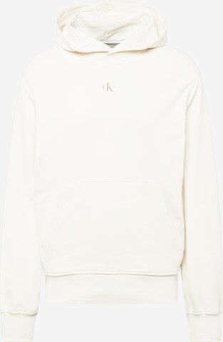 Calvin Klein Jeans Sweatshirt in Wit: voorkant