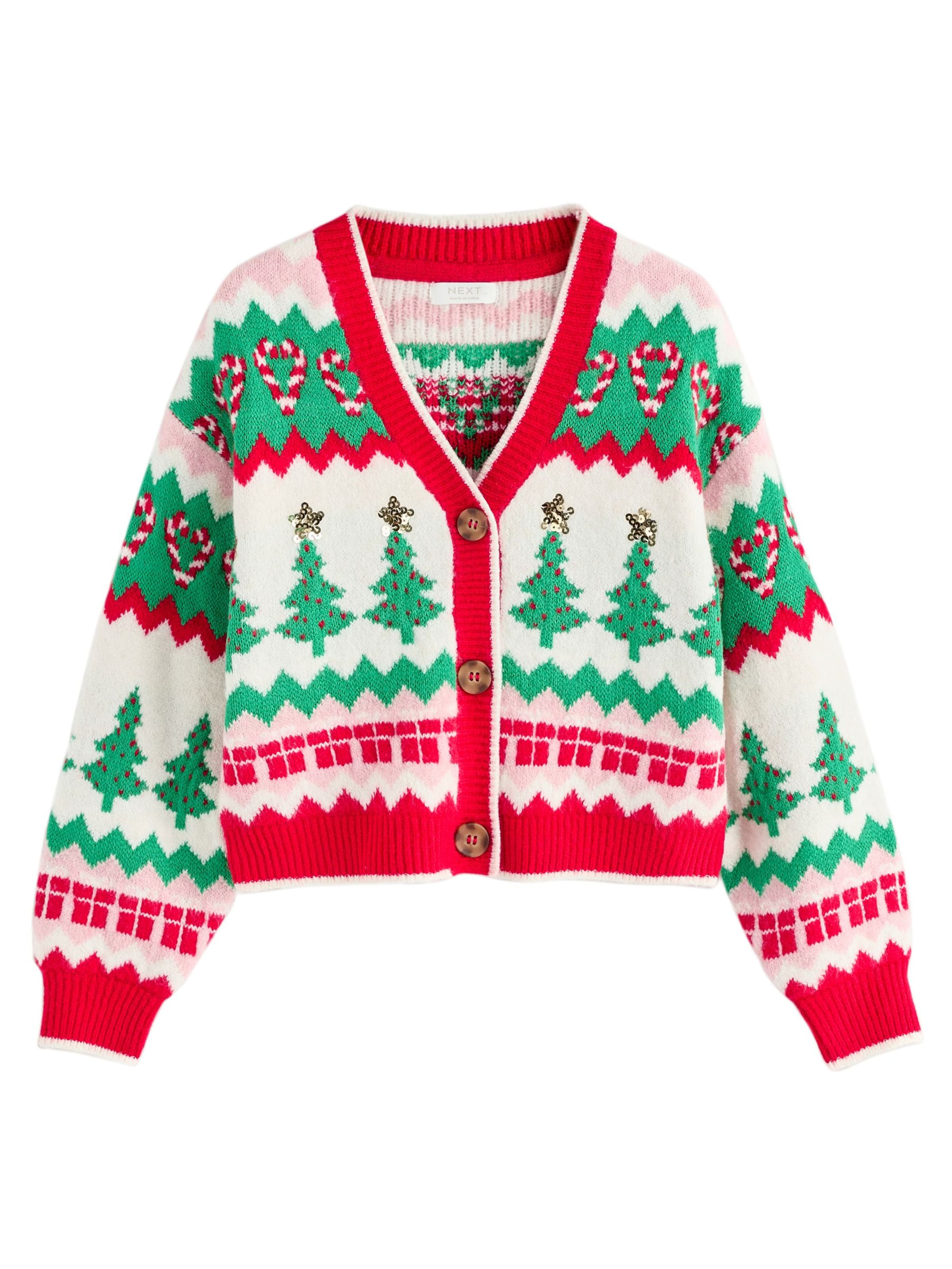 Next Kardigan 'Christmas Tree' w kolorze czerwony: przód