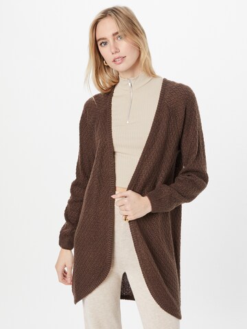 Cardigan ICHI en marron : devant