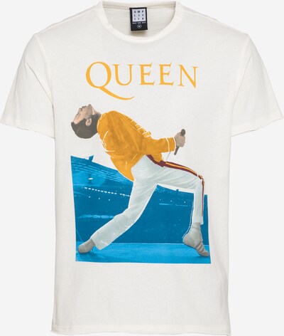 AMPLIFIED T-Shirt 'QUEEN TRIANGLE' en bleu ciel / jaune / blanc, Vue avec produit