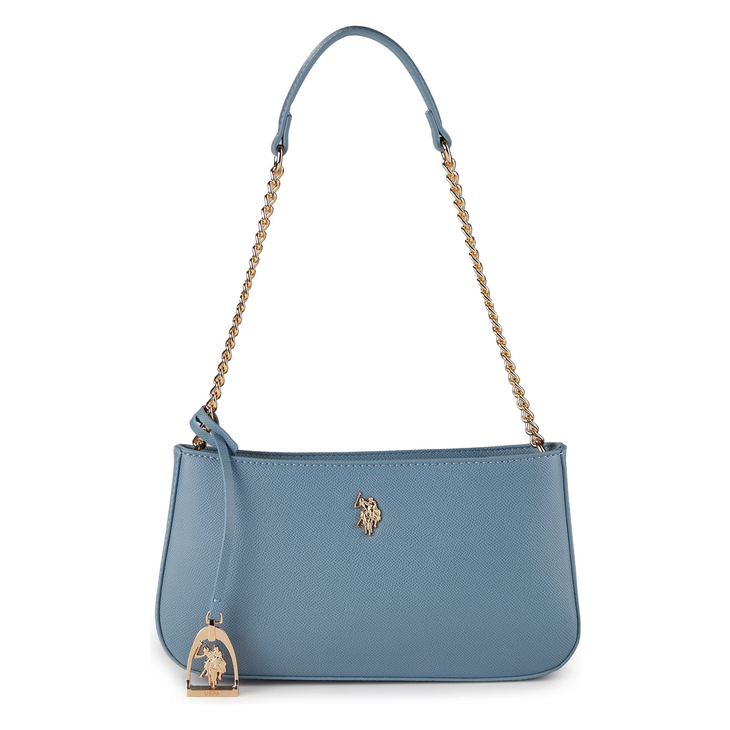 U.S. POLO ASSN. Schultertasche  'Jones' in Blau: Vorderseite