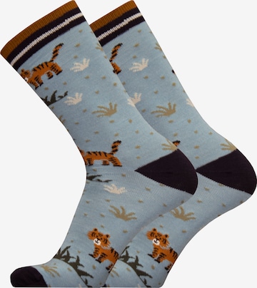 UphillSport Socks 'TIGER' in Blue: front