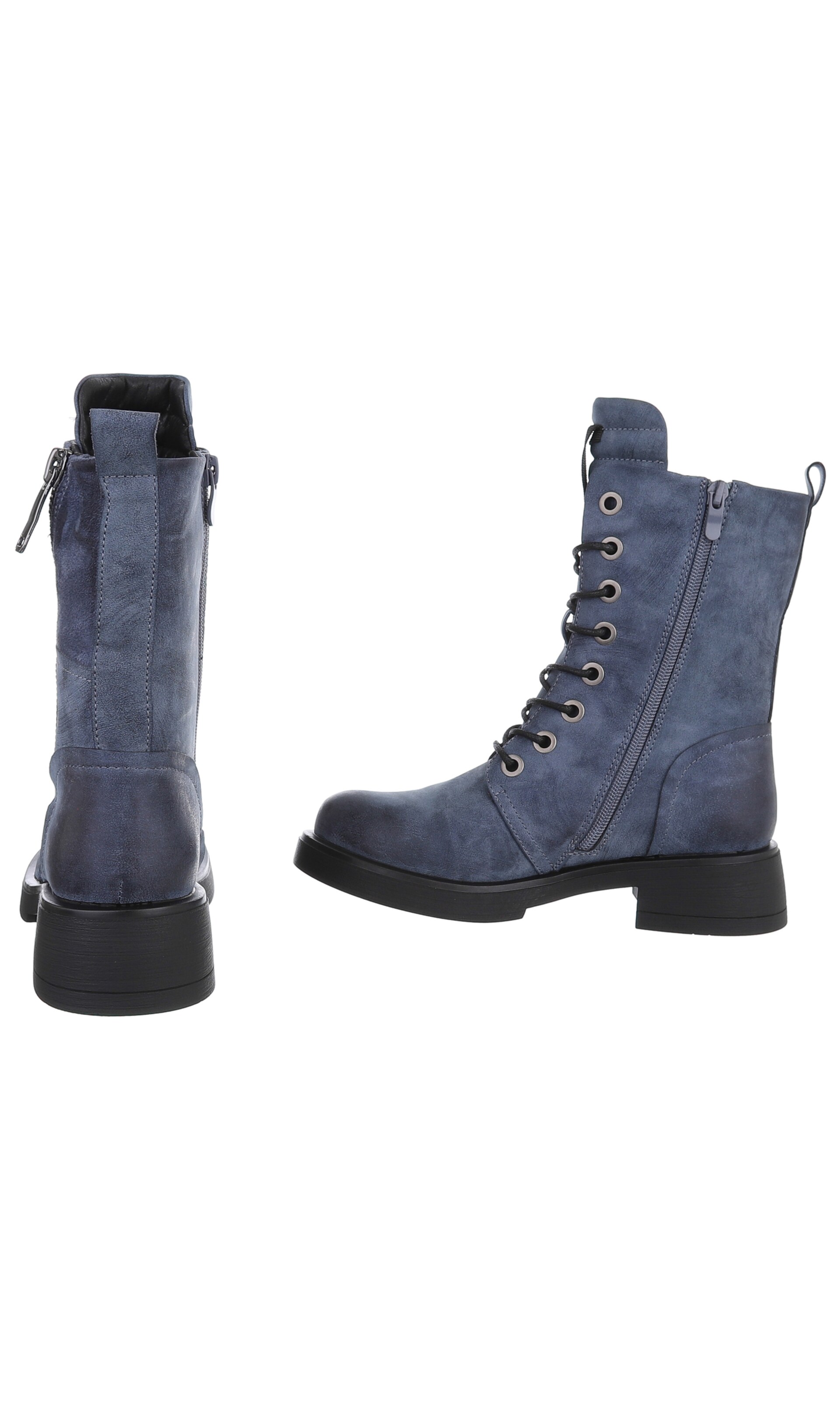 Ital-Design Schnürstiefelette in Blau