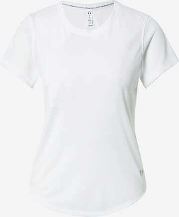 T-shirt fonctionnel 'Streaker' UNDER ARMOUR en blanc : devant