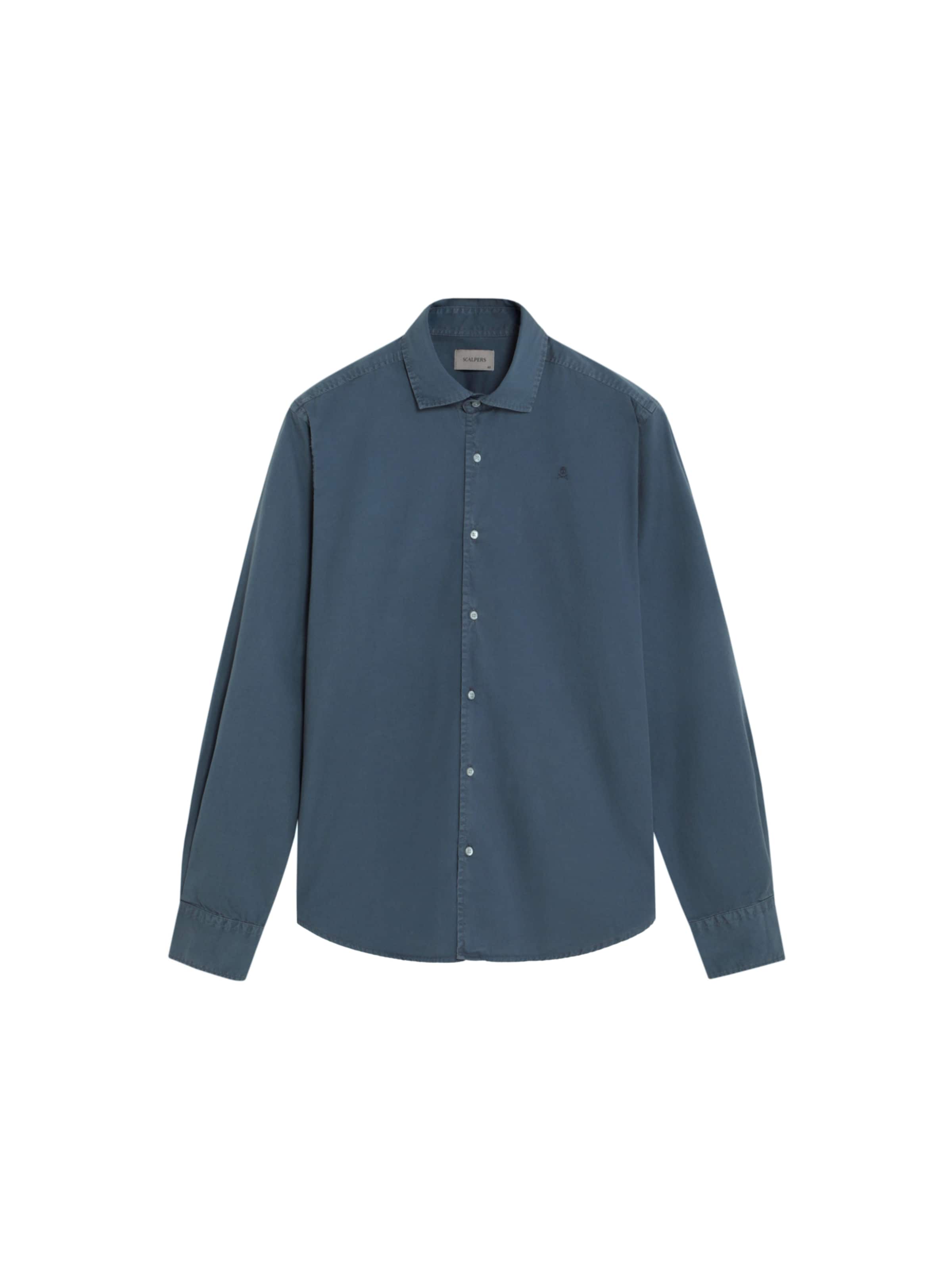 Scalpers Regular fit Button Up Shirt in Grey: front