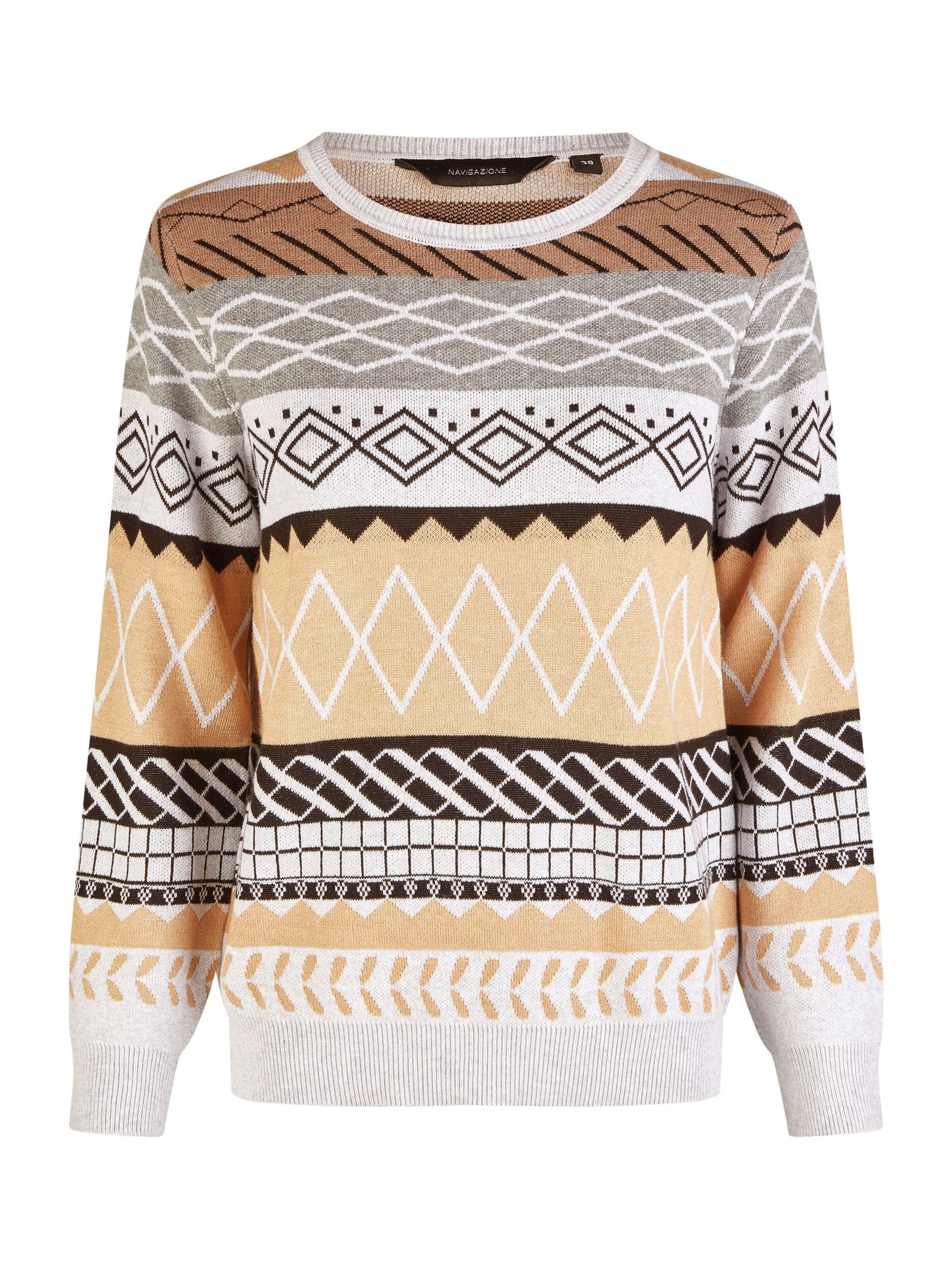 Navigazione Pullover in Beige: Vorderseite