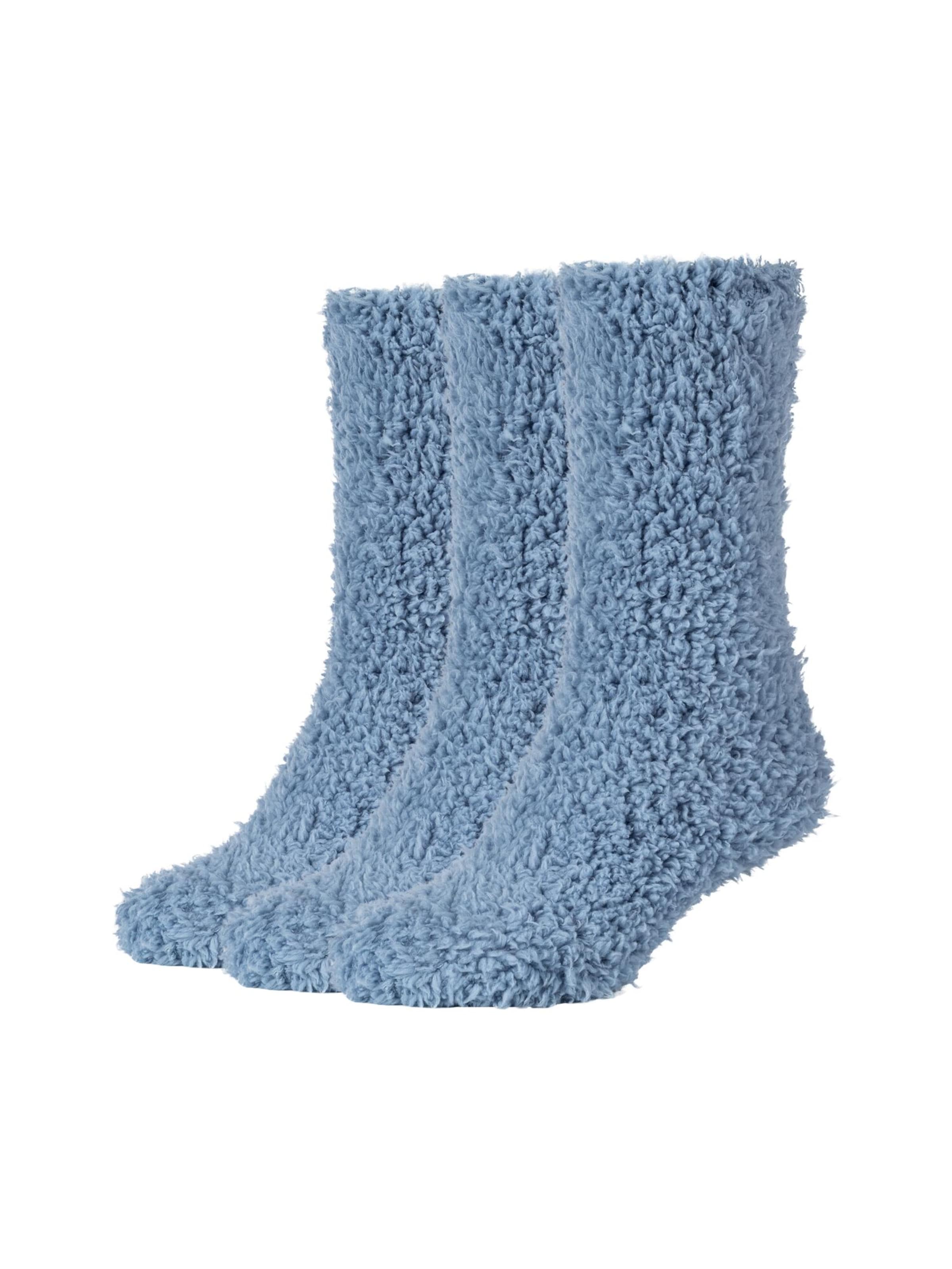 camano Socks in Blue: front