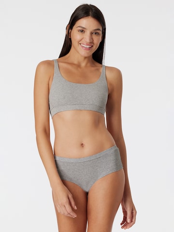 SCHIESSER Bralette Bra ' Pure Rib ' in Grey