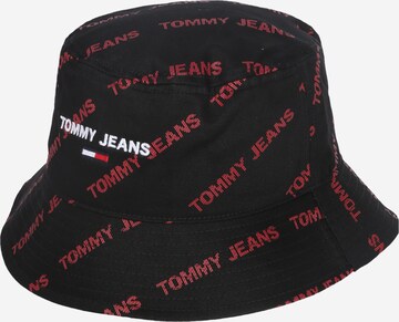 Tommy Jeans Шапка с периферия в черно: отпред