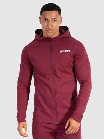 Smilodox Zip-Up Hoodie 'Maison' in Red: front