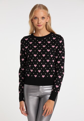 Pull-over myMo at night en noir : devant