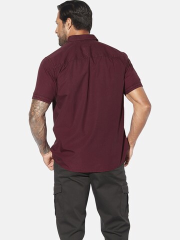 Jan Vanderstorm Comfort fit Button Up Shirt 'Kurvin' in Red