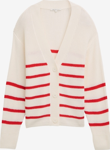 Cardigan TOM TAILOR DENIM en rouge : devant