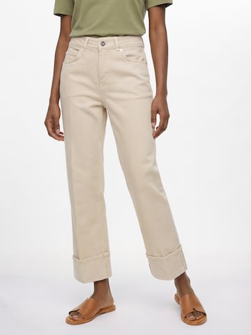 Regular Pantalon 'Corah Turn Up Sleek' Someday en beige : devant