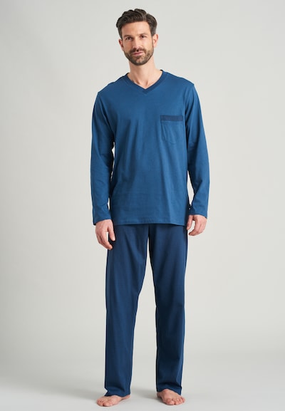 Pijama lungă SCHIESSER pe albastru, Vizualizare model