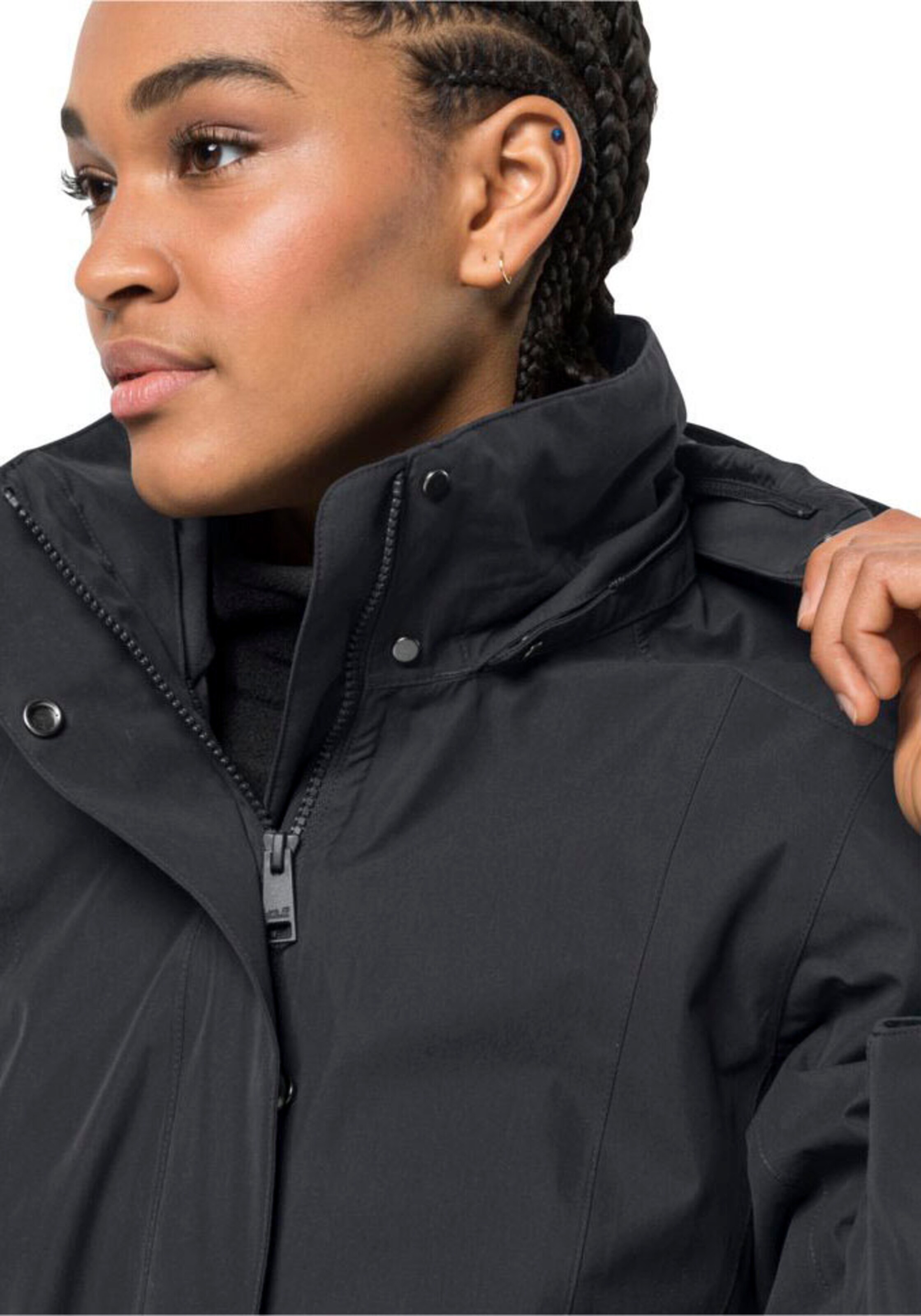 JACK WOLFSKIN Raincoat in Grey