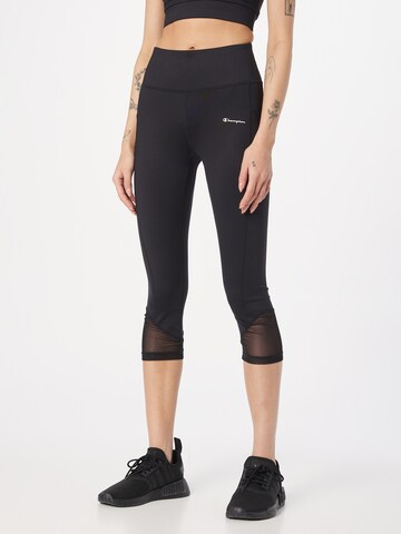 Skinny Pantaloni sportivi di Champion Authentic Athletic Apparel in nero: frontale