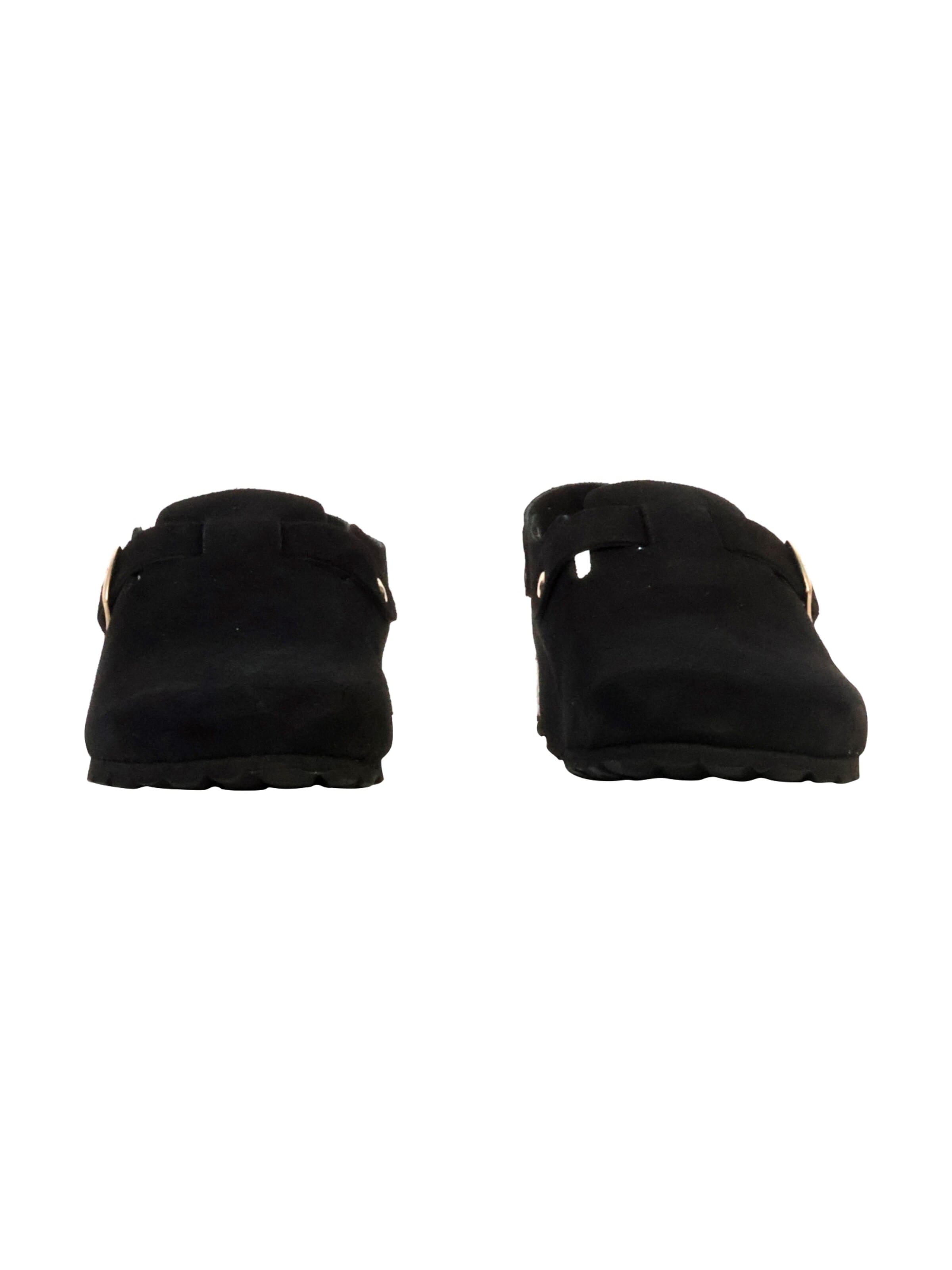The Divine Factory Mule 'Leder-Pantoletten Boreal BS' in Black