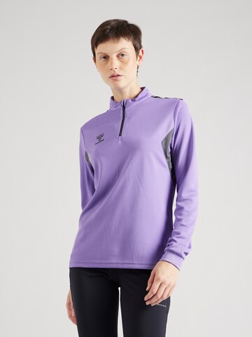Hummel Αθλητική μπλούζα φούτερ 'Authentic' σε λιλά: μπροστά
