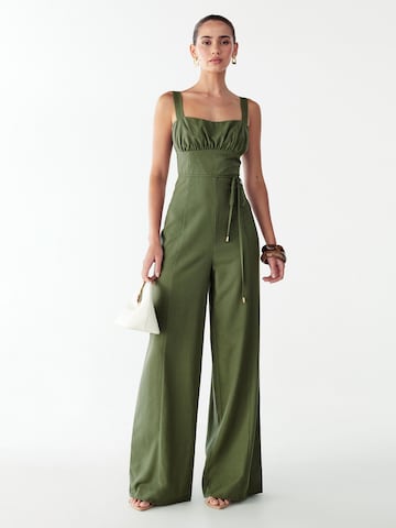 BWLDR Jumpsuit 'Orchid' i grön: framsida
